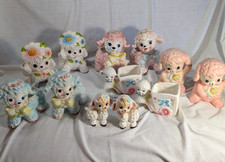 12 Vintage Anthropomorphic Lamb Planters Banks Shakers Japan Relpo Rubens Samson picture