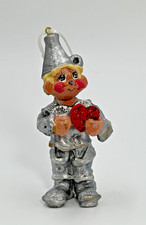 Vintage Paper Mache Tin Man Mouse Christmas Holiday Ornament picture