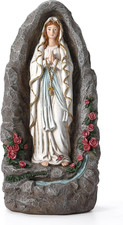 Our Lady of Lourdes Statue 18 Inch Hand Painted Virgin Mary Catholic Yard Decor picture