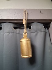 Krampus Devil Bell Gold Tone Hanging Folklore Christmas Krampusnacht Decor picture