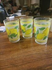 Set of 3Vintage MCM Juice Glasses with Lemons 4