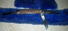 Vintage Schrade Walden #834 Stockman Sharp Pocket Knife 3 Blade Folding NY USA picture