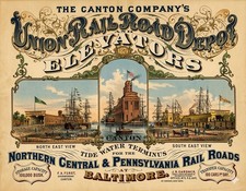 Photographic poster COPY Union Railroad Depot 1874 Baltimore Md picture