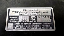 Nameplate Simson KR51/1 KR51/2 Schwalbe IFA engraved - incl. accessories picture