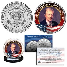 Jimmy Carter 39th President 1924-2024 Genuine U.S. JFK Kennedy Half Dollar Coin picture