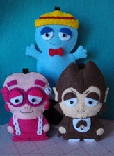 Count Chocula Boo Berry Frankenberry inspired Handmade  Felt Applique Ornaments picture
