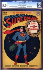 SUPERMAN #53 CGC 5.0 OW/WH PAGES // CLASSIC COVER DC COMICS 1948 picture
