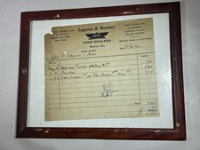 Vintage Ingram Burney Ford Dealer Boston Georgia GA Invoice Paper Advertising picture