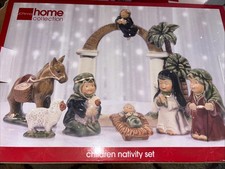 JC Penney Home Collection Children's 8 Pc. Nativity Set Hand Painted - Christmas picture
