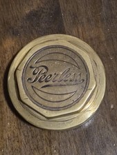 Vintage Brass Peerless Motor Car Threaded Hubcap Grease Cap - Intact Threads picture