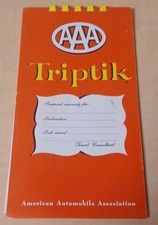 Vintage 1958-1959 Edition AAA Triptik Booklet International Travel To Canada picture