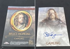 Bruce Hopkins as Gamling 2004 Topps Chrome Lord of the Rings Trilogy Auto Card picture
