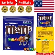 34oz Resealable Bag of M&M's Caramel Chocolate Candy - Perfect for Celebrations picture