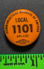 Vintage Communications Workers Union Pinback Pin picture