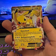 Pokemon Pikachu-EX XY84 XY Rare Holo EX German Elektro 130 KP Card picture