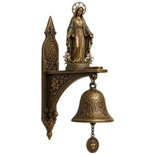 Wall Mount Religious Figurine Bell Outdoor Bell Vintage Bells Antique Protection picture