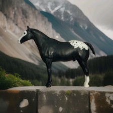 Vintage Breyer Stud Spider #66 Black Blanket Appaloosa Horse USA 11