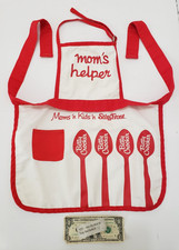 Betty Crocker Vintage Child Kid Apron - Moms n Kid's Stir n' Frost Red & White picture