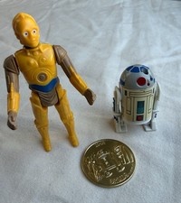 Vintage 1985 Star Wars Droids Kenner Figure Coin Lot C-3PO R2-D2 100% Authentic picture