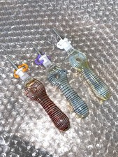 3 Glass Smoking Pipe Tobacco Collector picture