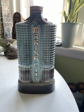 vintage Regal China James B. Beam Marina City Decanter 1962 Blue chicago whiskey picture