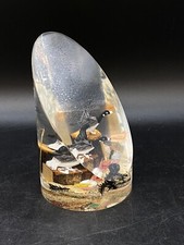 Goldfeder Ardsley NY Resin Paperweight Geese Wood Twigs Dried Leaves Shells picture