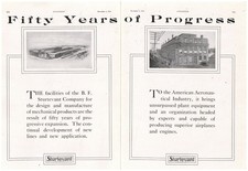 1916 2 Ads F&B of PG: Hall Scott & Sturtevant 2 sep. pg Aircraft Engine Ads picture