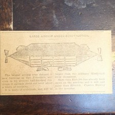 1903 Charles Stanley Aerial Navigation Co Airship Constructed Newspaper Clipping picture
