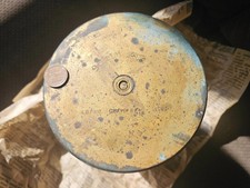 Brass Artillery Ashtray pencil holder 12 Inch Tall Trench Art 1953, 90MM M-19 picture