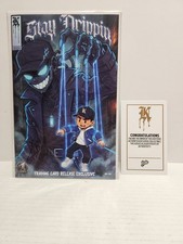 KICKSTRADOMIS STAY DRIPPIN SIGNED COMIC BOOK TRADING CARD EXCLUSIVE. 60 OF 60. picture