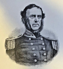1885 Vintage Magazine Illustration Rear-Admiral Samuel F. Du Pont picture