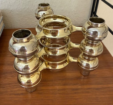 Rare Vintage Metal Modular Atomic Staking Candle holders Quist BMF  1970 Germany picture