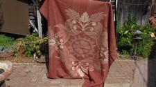Vtg BEAUTIFUL ORR HEALTH All Wool Blanket Holland Tulip Reversible USA 80x88