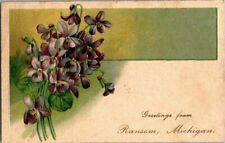 1908. GREETINGS FROM RANSOM, MICHIGAN. POSTCARD. DC6 picture