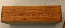 Vintage Greater New York Neufchatel Cheese Wood Crate Brooklyn NY Skyline picture