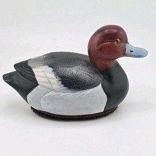 Vintage Duck Decoy Clothes Brush Hand Painted Redhead Waterfowl Valet Figurine picture