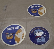 3 Vintage NASA stickers Snoopy + 2 Skylab Wizard of Id Vitachrome Never Used picture