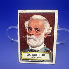 1952 Topps Look'n See Gen. ROBERT E. LEE ~ Soldier ~ #34 VG-EX picture