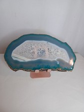 445G Natural Beautiful Agate Geode Druzy Slice ExtraLarge Gemstone picture