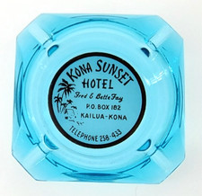 Vintage Ashtray / Kona Sunset Hotel / Fred & Bette Fay / Kailua-Kona Hawaii HI picture