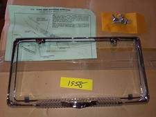 NORS 1958 BEL AIR IMPALA BISCAYNE FRONT/REAR CHROME LICENSE FRAME 987716-CHEVY picture