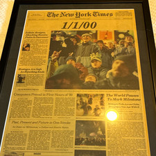 The New York Times Newspaper Front Page Framed - Saturday, January 1, 2000 picture