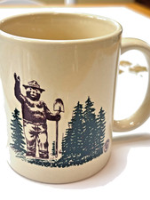 Vintage Smokey The Bear Coffee Mug Cup 1970's picture