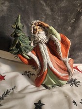 Vintage 1986 Gare Inc Ceramic Santa Figurine - Hand Painted Christmas Tree 11