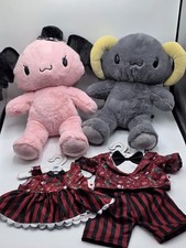 Build-A-Bear Sanrio Lloromannic Cherry Dress & Berry Suit Plush Lot Of 2  picture
