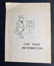 ⁠Vintage US Army Hospital Fort Ord California Patient Rules Regulations Booklet⁠ picture