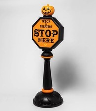 HYDE EEK BOUTIQUE HALOWEEN LIT TRICK OR TREAT STOP SIGN LED BLOW MOLD 42” TARGET picture