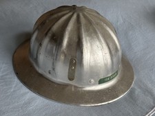 Vintage MSA McDonald T Hat Standard Aluminum Hard Hat Mining Safety Helmet USA picture