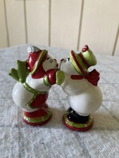 Vintage Kissing Magnetic Snowmen picture