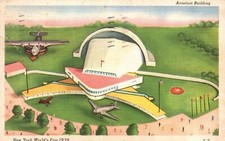Aviation Building Transportation New York World's Fair NY Vintage Postcard 1939 picture